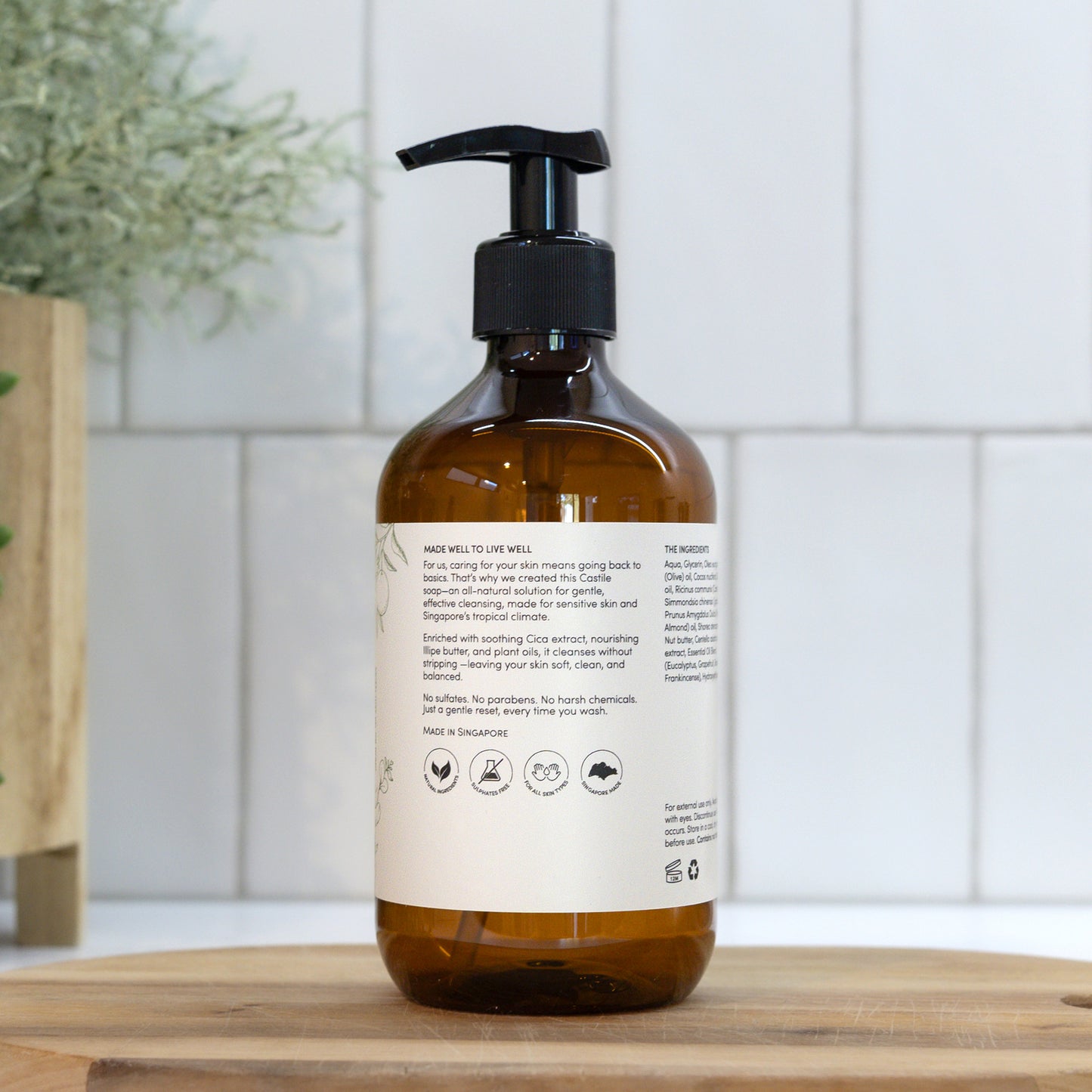CASTILE HAND & BODY WASH 500ml | Eucalyptus & Grapefruit