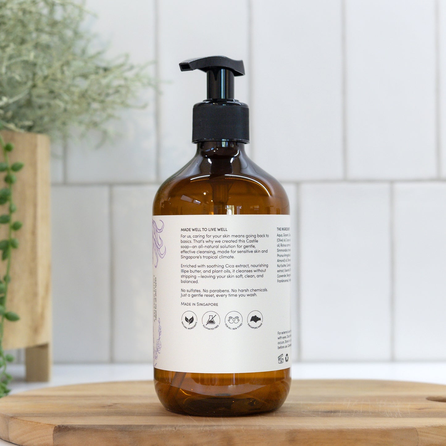 CASTILE HAND & BODY WASH 500ml | Lavender & Ylang Ylang