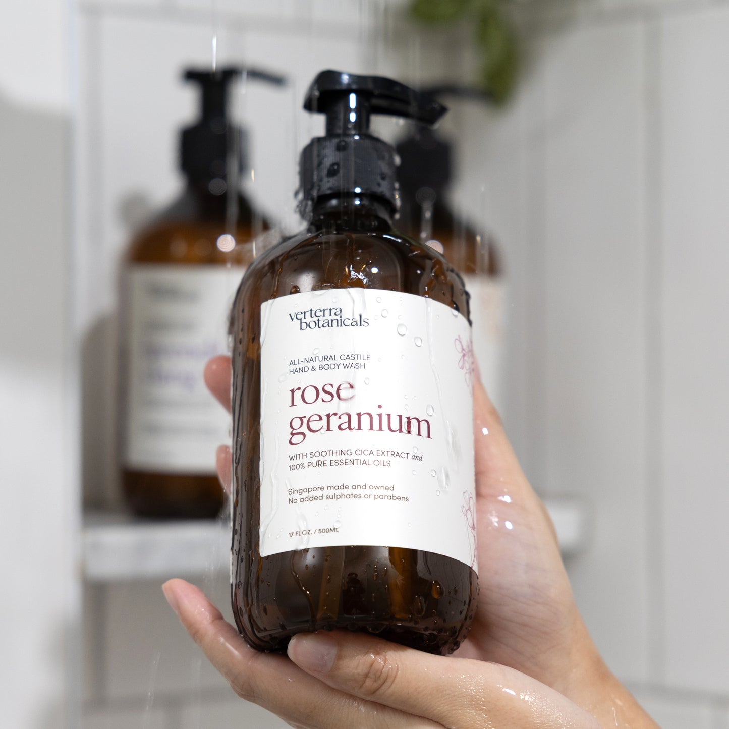 CASTILE HAND & BODY WASH 500ml | Rose Geranium