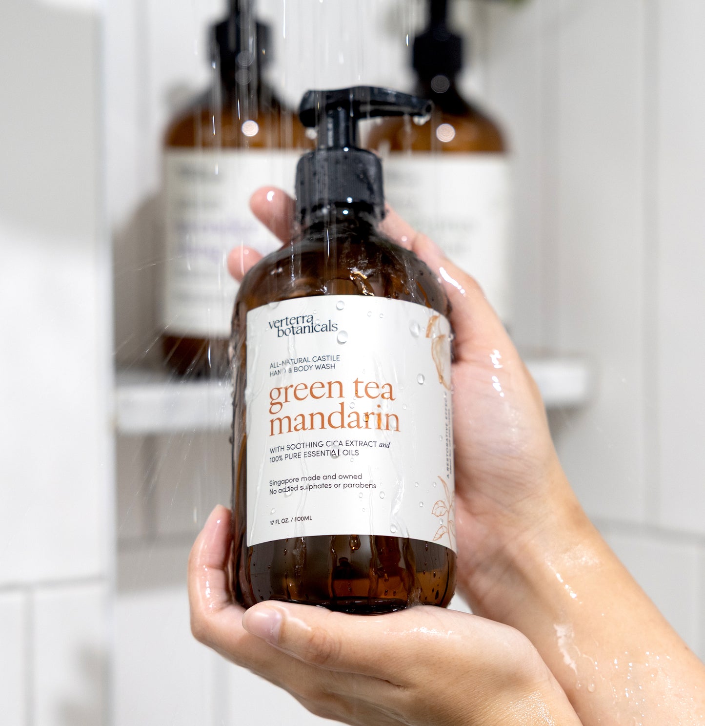 CASTILE HAND & BODY SOAP 500ml | Green Tea & Mandarin