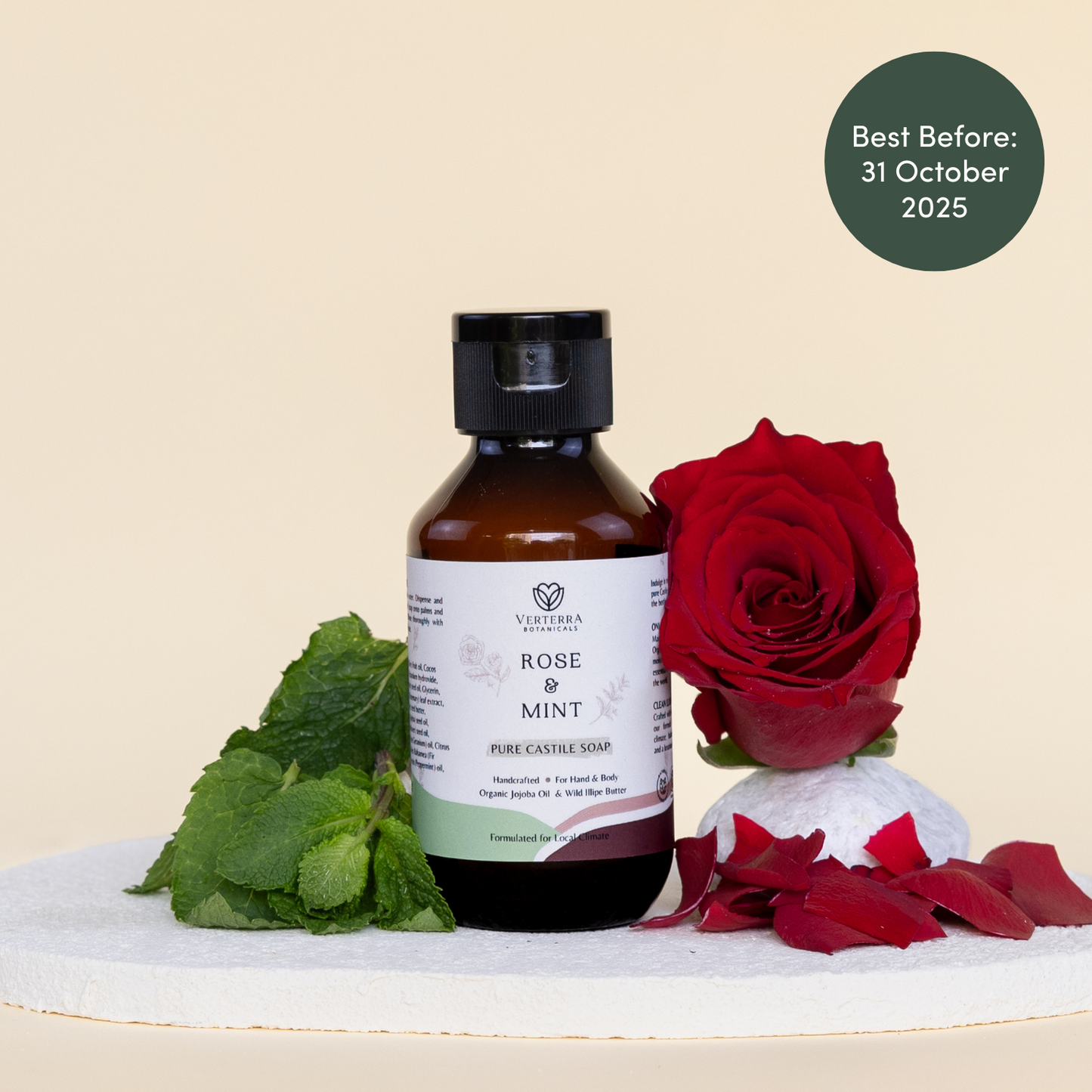 CASTILE HAND & BODY SOAP 100ml | Rose & Mint