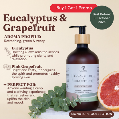 CASTILE HAND & BODY WASH 500ml | Eucalyptus & Grapefruit